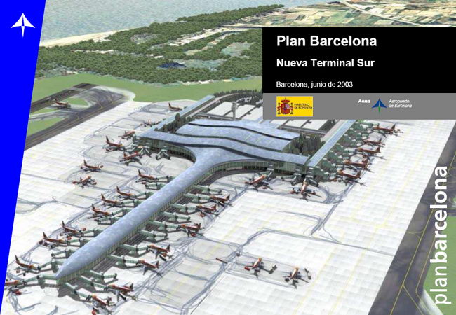 Informaci&oacute;n sobre la nueva terminal sur (T1) del aeropuerto del Prat (AENA - Plan Barcelona) (Junio de 2003)